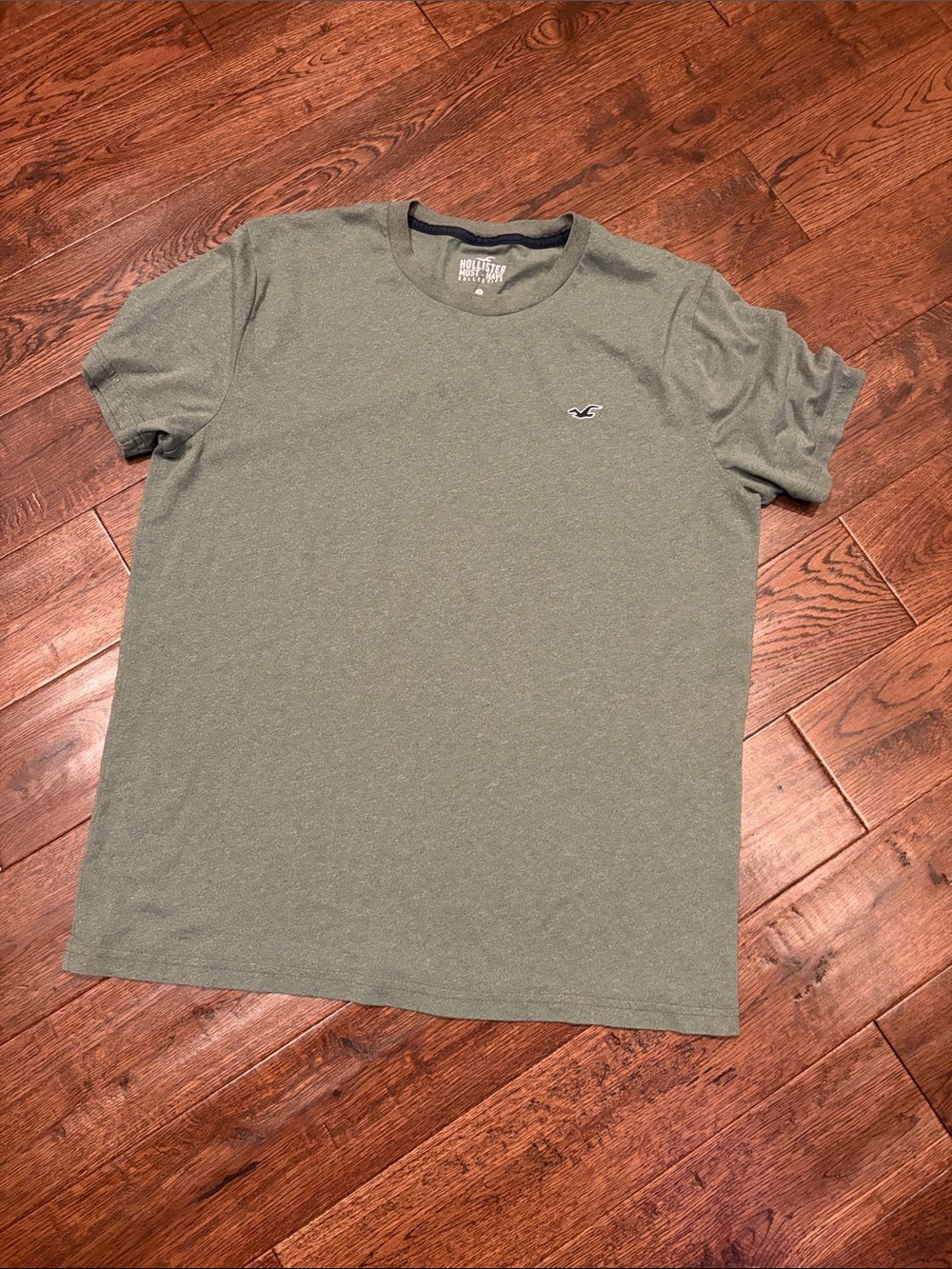 Hollister Men’s Green Short Sleeve Crew Tee